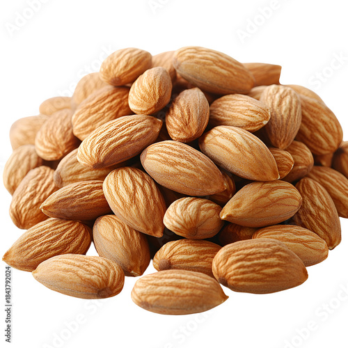 Pile of almonds close up food photography