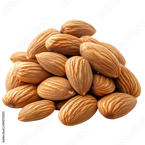 Pile of almonds close up healthy snack food
