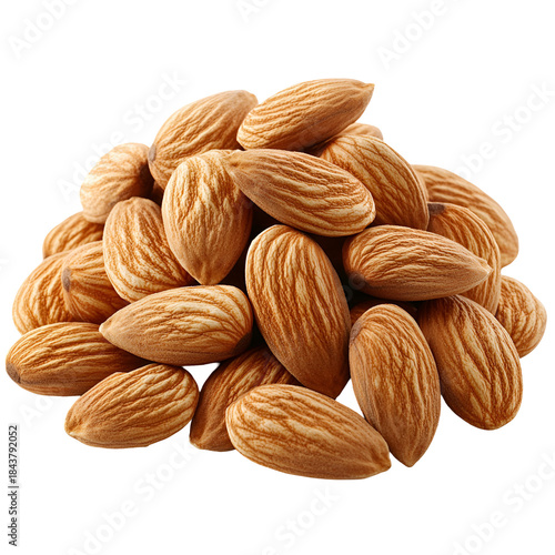 Pile of almonds close up healthy snack