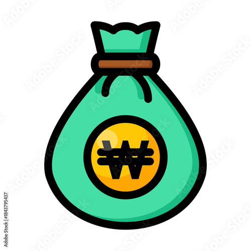 Won Money Bag Icon