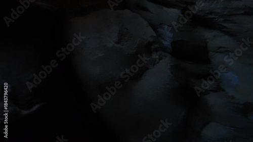 Hummingbird Tunnel Cave Climb Up to Exit - Action Camera Simi Valley California USA