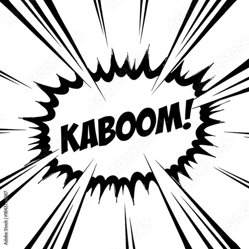 KABOOM comic book explosion sound effect