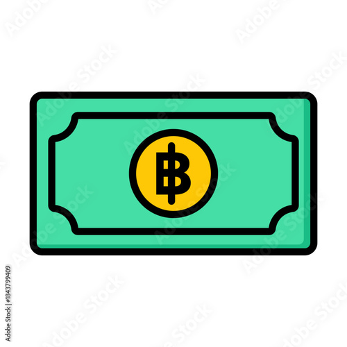 Baht Banknote Icon