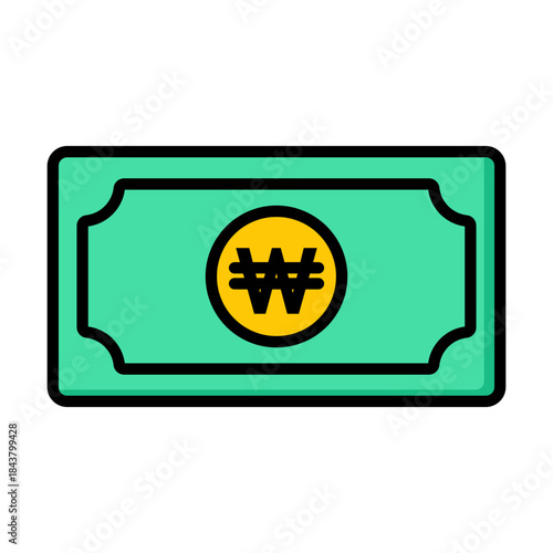 Won Banknote Icon