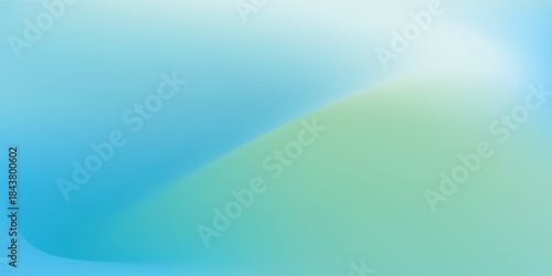 Abstract Blue and Green Gradient Background With Soft Light for Calm and Modern Design
