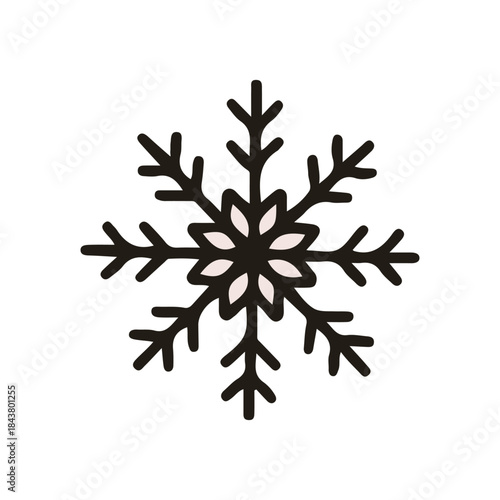Christmas object snow icon vector illustration. Hand drawn simple graphic elements design