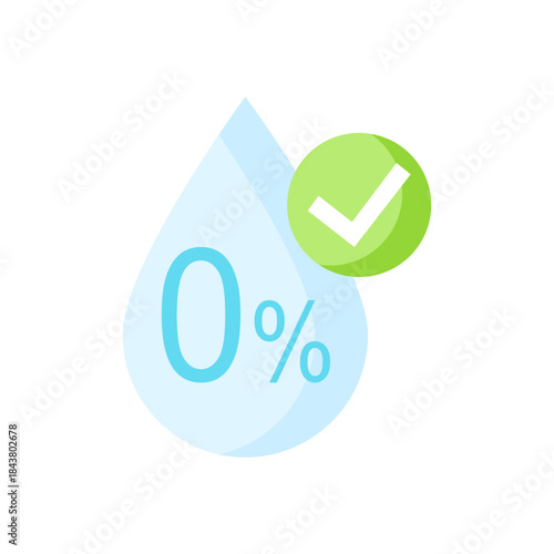 Alcohol free icon on white background.