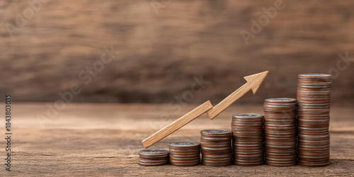 Investment growth financial success with increasing profit charts and graphs business environment strategic planning