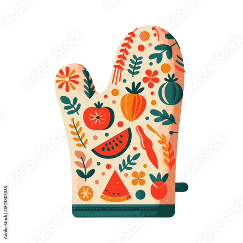 oven mitt illustration design