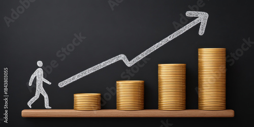Investment growth strategy for financial success analyzing profit charts and business plans