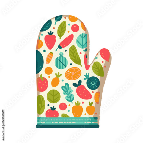 oven mitt illustration design