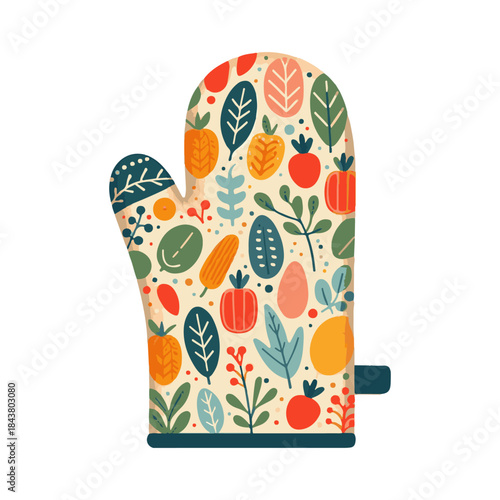 oven mitt illustration design