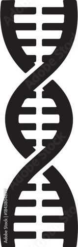 Black and White Double Helix D N A Strand also transparent background genetic