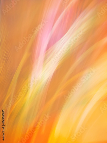 Autumn golden moving blur background with falling leaves