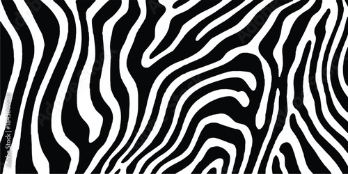 Abstract seamless zebra pattern background. Seamless zebra stripes pattern with abstract black and white texture for stylish print background and fashion design digital vector art illustration.