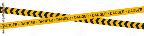 Warning yellow tape with black diagonal stripes.