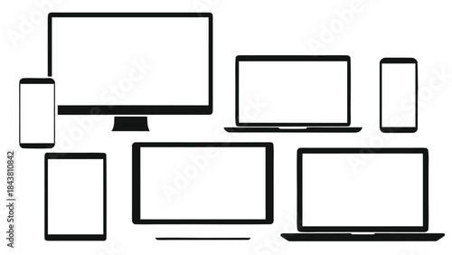 vector illustration of laptop computer