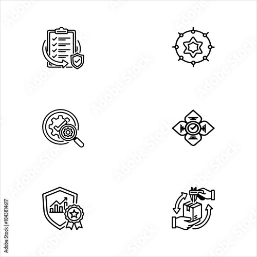 A Precise Professional Quality Control Icon Symbol, Showcasing Checkmark and Standard Assurance in a Flat Design Minimalist Vector for Business Process Success Verification Audit Inspection.