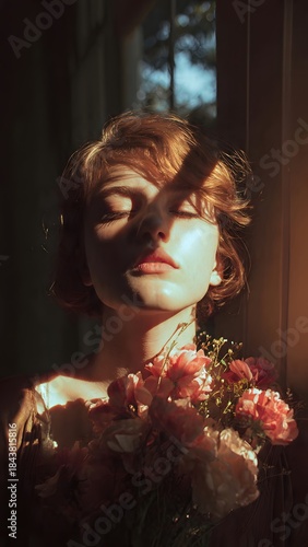 Flash photo art woman she her