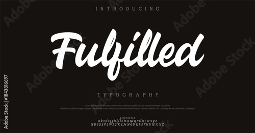 Fulfilled is a bold and playful script font perfect for energetic and expressive designs.