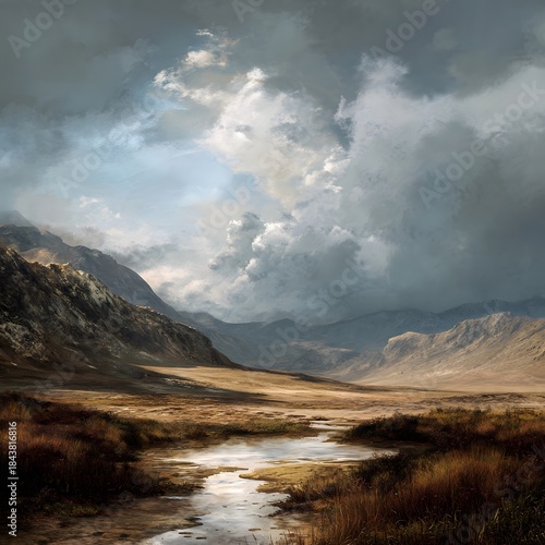 clouds over the mountains