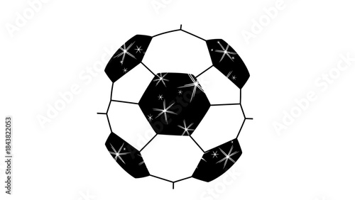 Isolated leather soccer ball on a white background for sport and game play