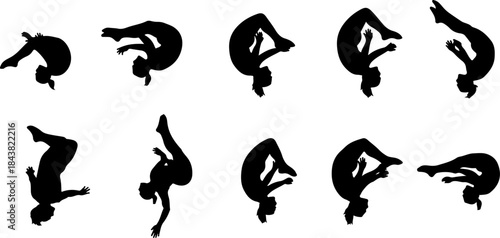 Breakdance Silhouette Move Poses Collection