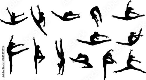 Breakdance Silhouette Move Poses Collection