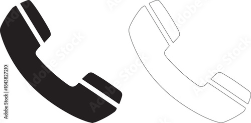 Black and white illustration of a telephone