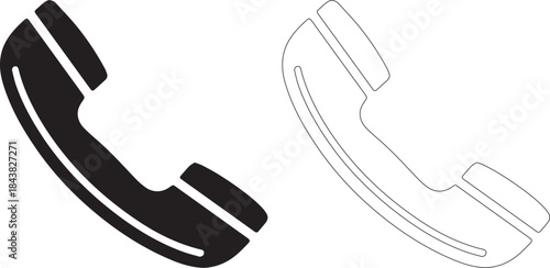 Black and white illustration of another telephone