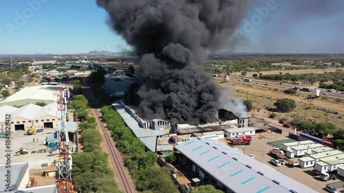 Major Industrial Blaze, Huge Factory Fire Incident Highlighting Severe Insurance Risk and Property Destruction,