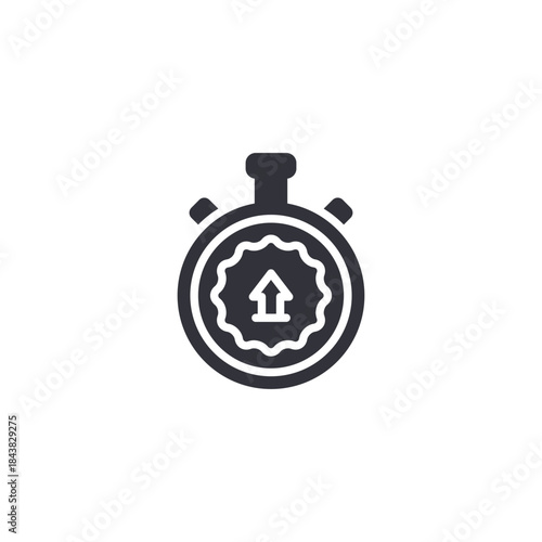 Time achievement icon illustrating productivity tracking, deadline control, punctual performance, and time-based goal success.