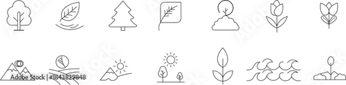 Eco & Sustainability Icons Vector Set