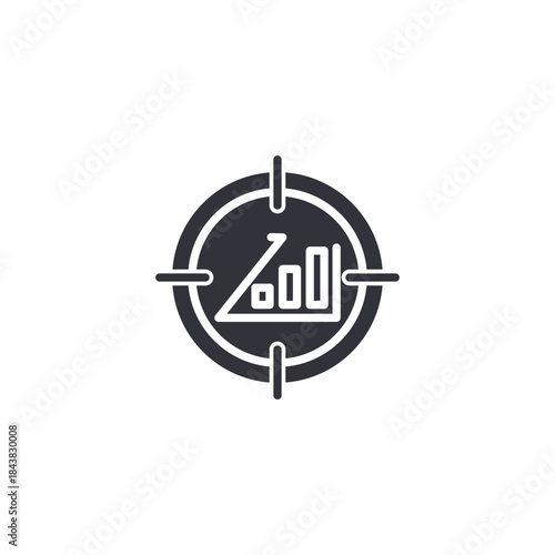 Forty percent progress target icon symbolizing measurable performance, milestone tracking, and gradual goal advancement.