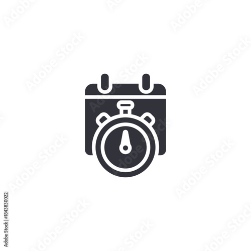 Time management calendar icon illustrating deadline control, scheduling efficiency, and productivity-focused goals.