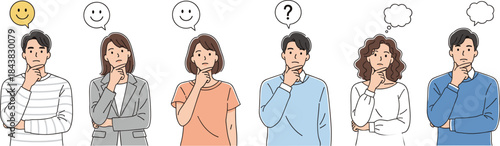 Black and White Line Art Vector Set of Business Women Collaborating on Tasks, Including Presentation, Video Conference, Award Ceremony, and Digital Work.
