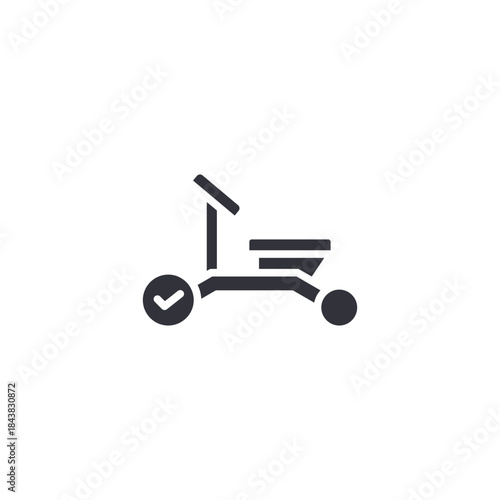 Scooter icon representing urban transportation, delivery service, mobility, logistics, and modern city lifestyle.