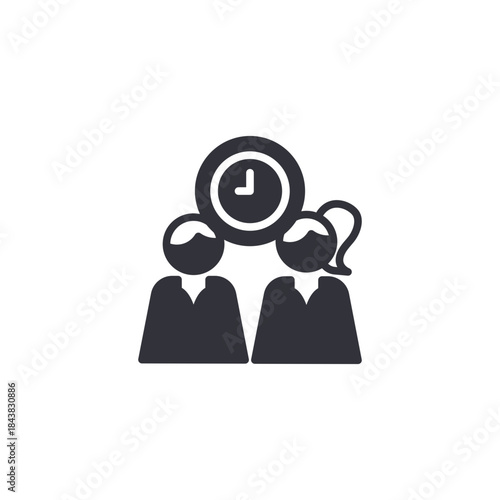 Group of people icon representing teamwork, community, collaboration, social connection, and business partnership concept.