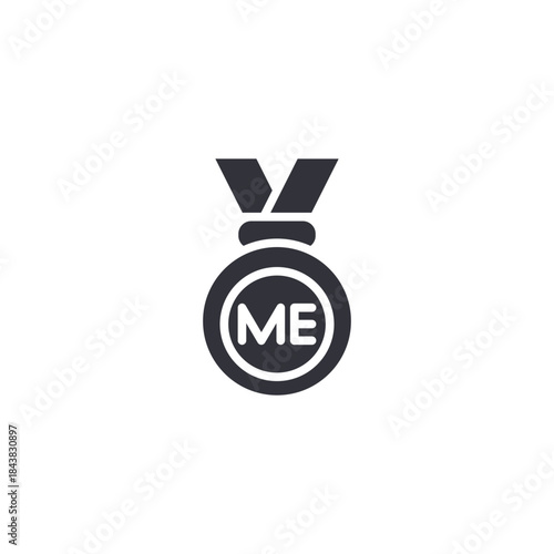 Medal award icon representing achievement, victory, success, competition, reward, and personal accomplishment symbol.