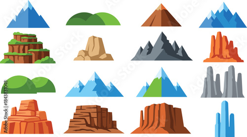 A Cute Vector Set of Wooden Farm Fences and Gates on Grass, Ideal for Simple Coloring Pages, Nursery Wallpaper, or Children's Educational Activities.