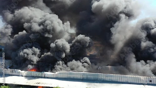 Major Industrial Blaze, Huge Factory Fire Incident Highlighting Severe Insurance Risk and Property Destruction,