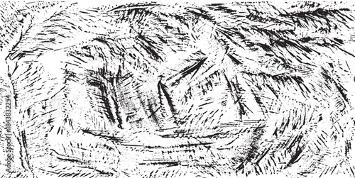 Black and white vector pattern of chaotic pencil scribbles and lines. Background template. Hand drawn illustration. EPS10.