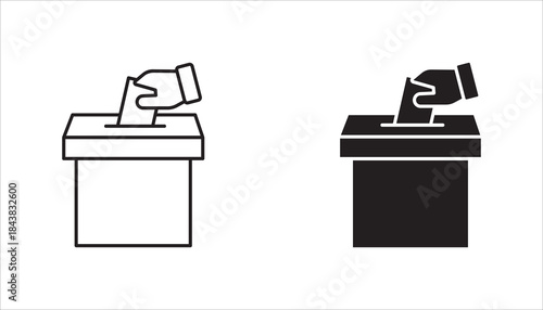 electrical distribution icon set, electrical panel box vector. on white background	
