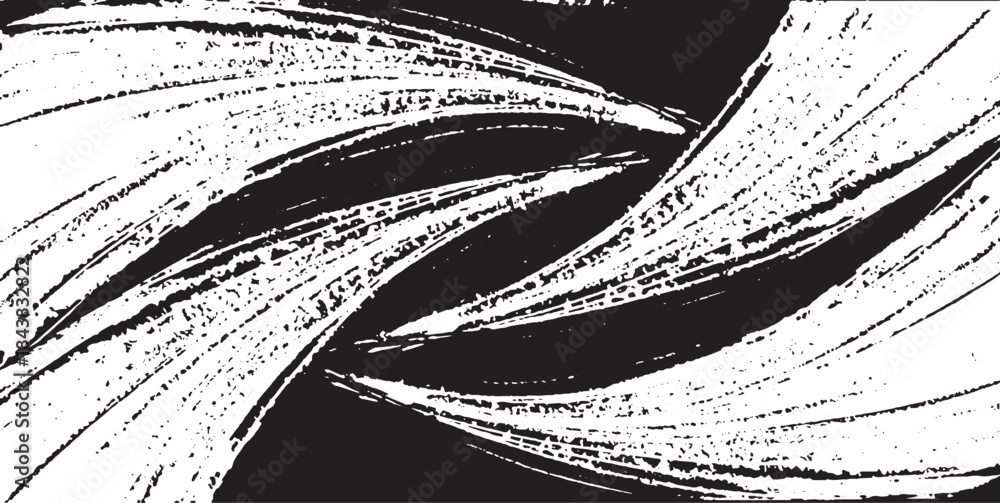 Fototapeta premium Vector brush stroke texture. Distressed uneven grunge background. Abstract vector illustration. Overlay over any design to create interesting effect and depth. Black isolated on white. EPS10