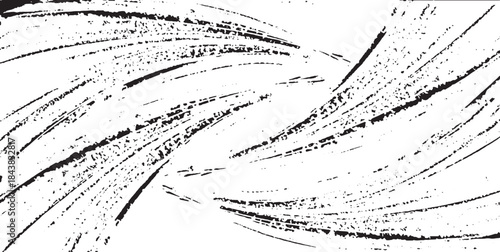 Vector brush stroke texture. Distressed uneven grunge background. Abstract vector illustration. Overlay over any design to create interesting effect and depth. Black isolated on white. EPS10