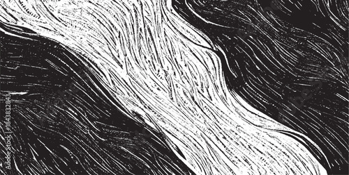 Vector brush stroke texture. Distressed uneven grunge background. Abstract vector illustration. Overlay over any design to create interesting effect and depth. Black isolated on white. EPS10