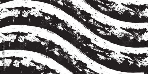 Vector brush stroke texture. Distressed uneven grunge background. Abstract vector illustration. Overlay over any design to create interesting effect and depth. Black isolated on white. EPS10