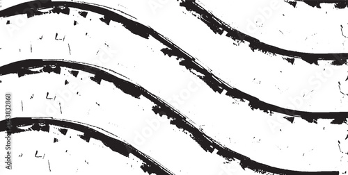 Vector brush stroke texture. Distressed uneven grunge background. Abstract vector illustration. Overlay over any design to create interesting effect and depth. Black isolated on white. EPS10