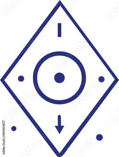 A detailed look at the distinctive blue and white logo