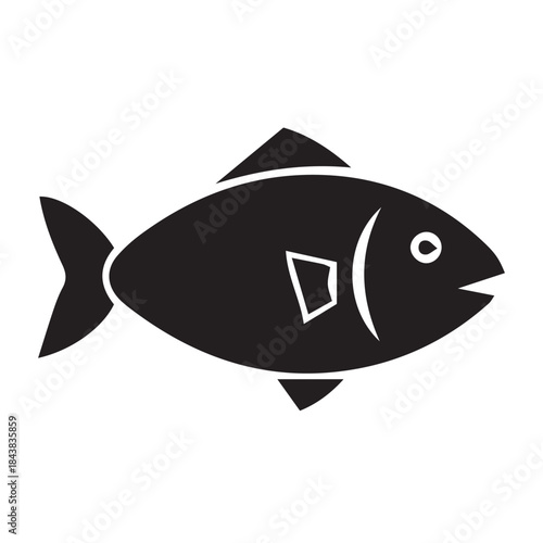 Vector illustration of a fish on a white background